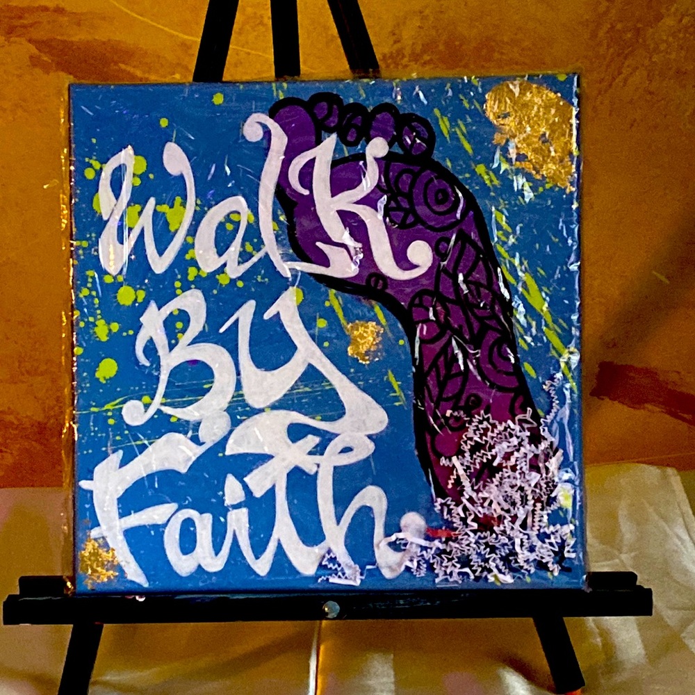 12x12 Original newly painted Canvas Art hand painted by “devoe.